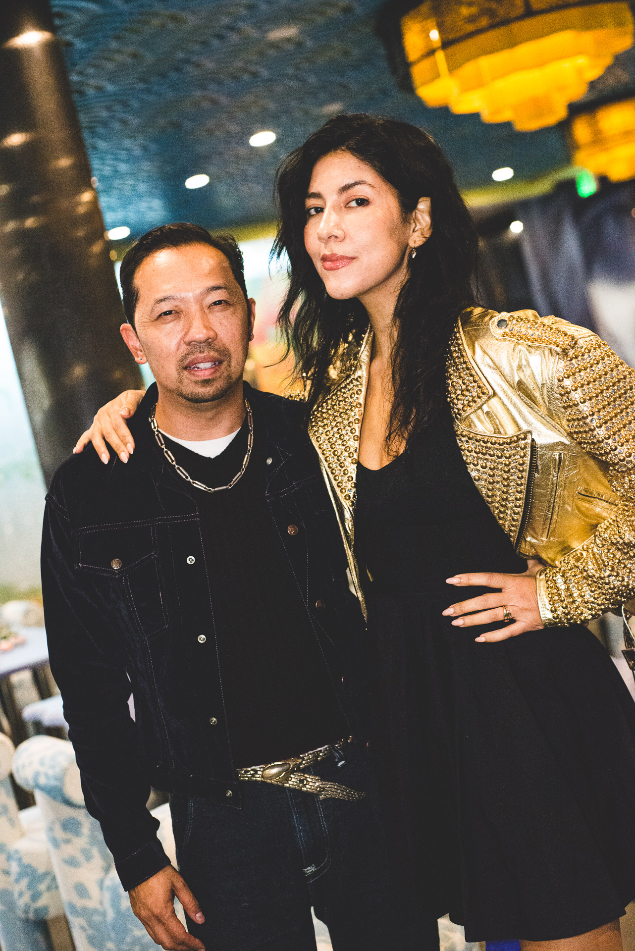 Stephanie Beatriz with Humberto Leon